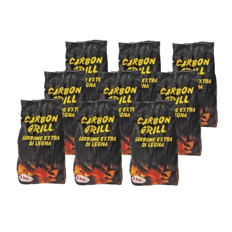 KIT 9 PACCHI DI CARBONELLA CARBONE EXTRA DI LEGNA DA 3 KG
