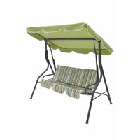 DONDOLO IN METALLO 3 POSTI RIGHE FANTASY VERDE 170X110X160