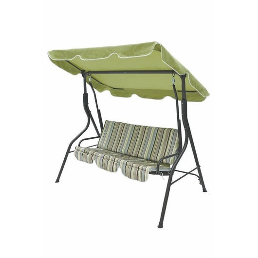 DONDOLO IN METALLO 3 POSTI RIGHE FANTASY VERDE 170X110X160