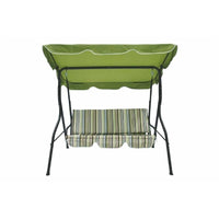 DONDOLO IN METALLO 3 POSTI RIGHE FANTASY VERDE 170X110X160