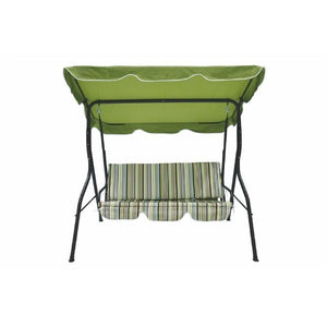 DONDOLO IN METALLO 3 POSTI RIGHE FANTASY VERDE 170X110X160