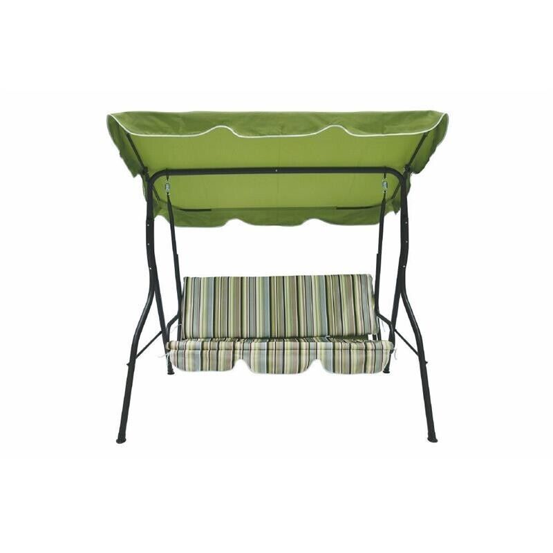 DONDOLO IN METALLO 3 POSTI RIGHE FANTASY VERDE 170X110X160