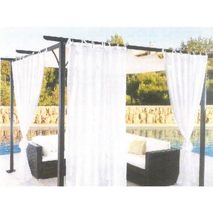 TENDA VELO PER GAZEBO 150 X 280 CM BIANCA CON RIGHE VELATE