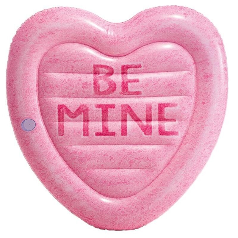 INTEX MATERASSINO MARE E PISCINA A FORMA DI CUORE ROSA 145 X 142 CM