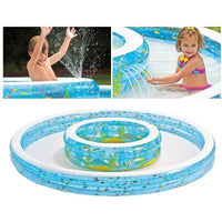 INTEX PISCINA DOPPIA PESCIOLINI 279X36 CM C.MAX 730+208 LT CON SPRUZZINO ETÀ 2+