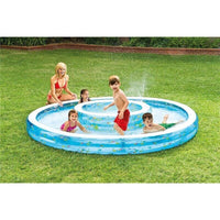 INTEX PISCINA DOPPIA PESCIOLINI 279X36 CM C.MAX 730+208 LT CON SPRUZZINO ETÀ 2+
