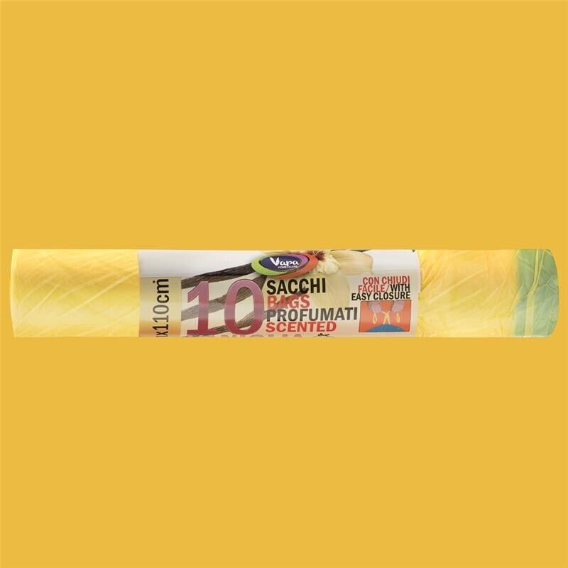 VAPA SACCHI PATTUMIERA 70X110 CM PROFUMATI 10 PZ VANIGLIA