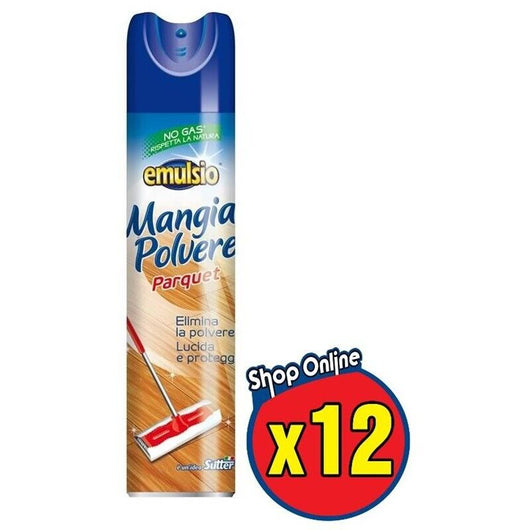 12 CONFEZIONI DI EMULSIO MANGIA POLVERE 300ML PARQUET