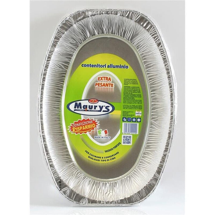 MAURY'S VASSOIO PICCOLO DA PORTATA IN ALLUMINIO 2PZ 35 X 25 CM