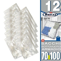 12 MAURY'S BUSTE SACCHETTI SALVASPAZIO SOTTOVUOTO BIANCHERIA DIMENSIONE GRANDE 70X100CM
