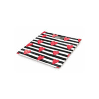 CUORI E STRISCE BILANCIA PESAPERSONE IN PLASTICA E VETRO TEMPERATO