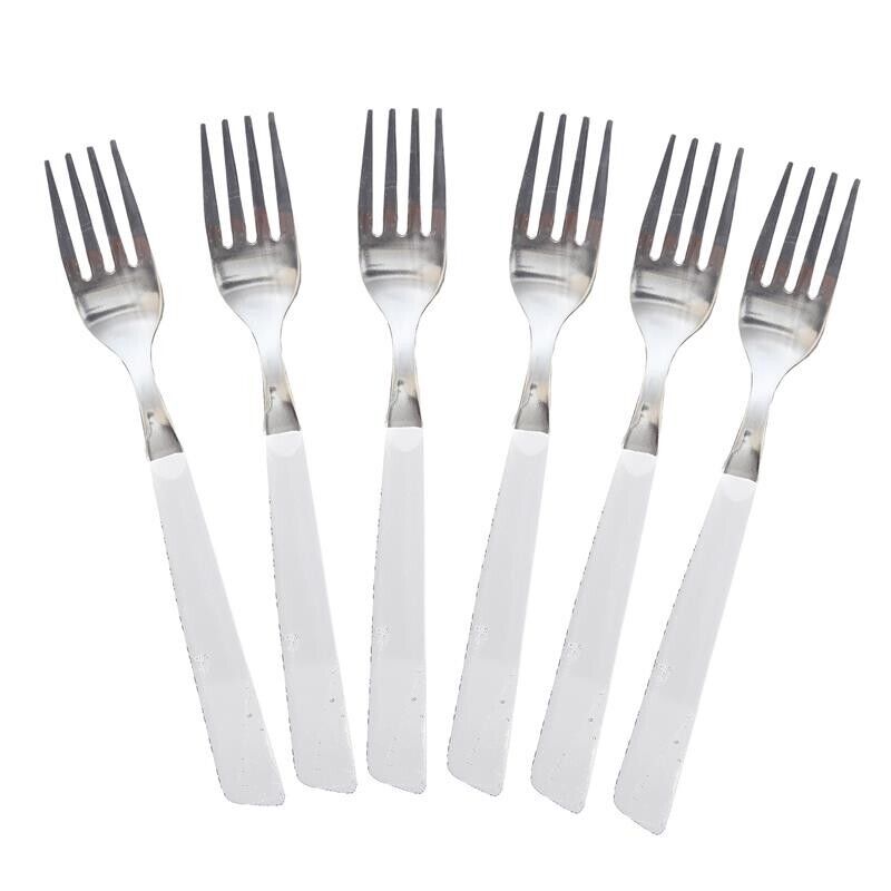 MAURY'S BEST QUALITY FORCHETTE DA TAVOLA IN SET DA 6 PEZZI  DI COLORE BIANCO