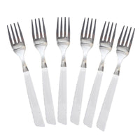 MAURY'S BEST QUALITY FORCHETTE DA TAVOLA IN SET DA 6 PEZZI  DI COLORE BIANCO