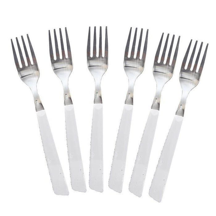 MAURY'S BEST QUALITY FORCHETTE DA TAVOLA IN SET DA 6 PEZZI  DI COLORE BIANCO