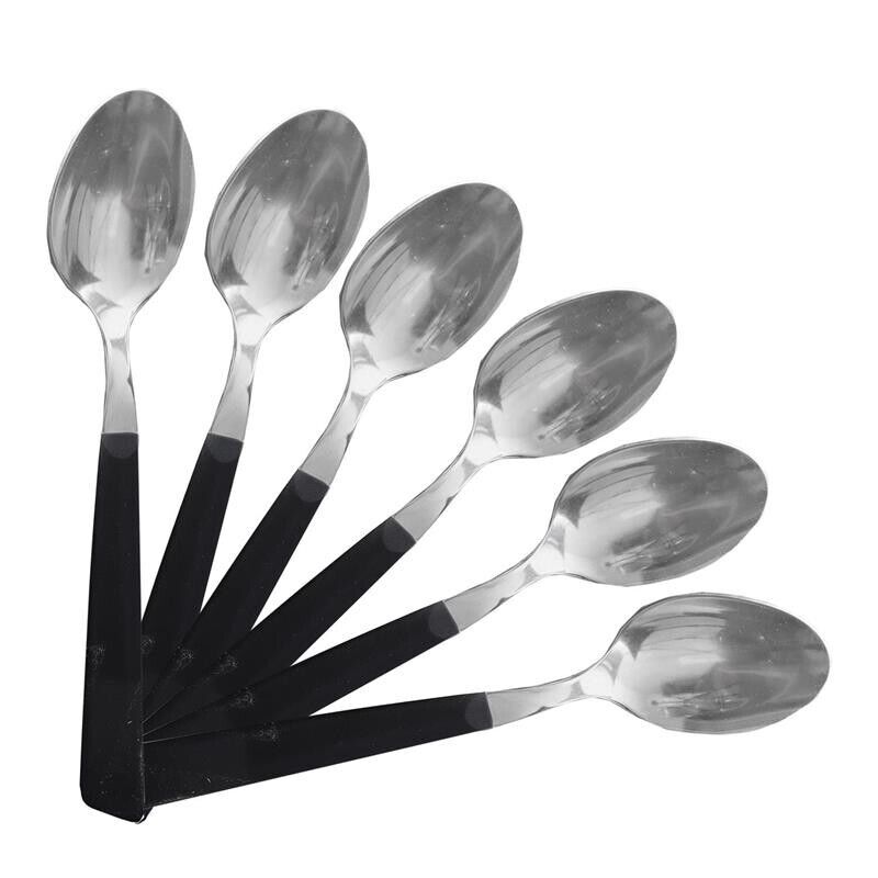 MAURY'S BEST QUALITY SET DA 6 CUCCHIAI DA TAVOLA COLORE NERO