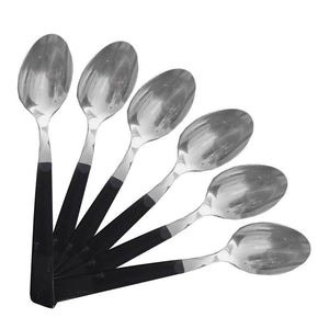 MAURY'S BEST QUALITY SET DA 6 CUCCHIAI DA TAVOLA COLORE NERO