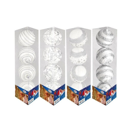 MAURY'S PALLE POLISTIROLO 10 CM 4 PZ ARGENTO COLORI ASSORTITI