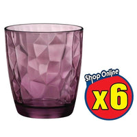 SET DA 6 BICCHIERI BORMIOLI DIAMOND ACQUA PURPLE