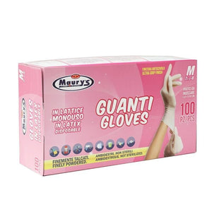 MAURY'S GUANTI IN LATTICE MONOUSO 100 PZI TAGLIA M