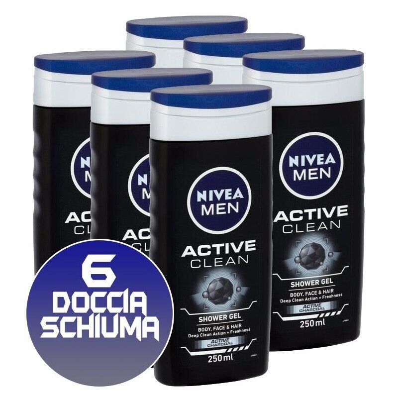 6 NIVEA MEN ACTIVE CLEAN 250ML
