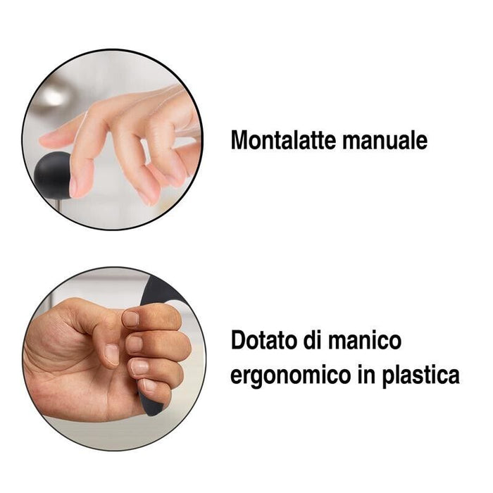 MAURY'S MILKY CAPPUCCINATORE MANUALE IN ACCIAIO INOX CON CAPIENZA DI 800 ML