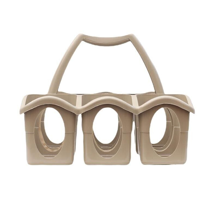 SET PORTA BOTTIGLIE IN PLASTICA + 6 BOTTIGLIE IN VETRO DA 1 LT