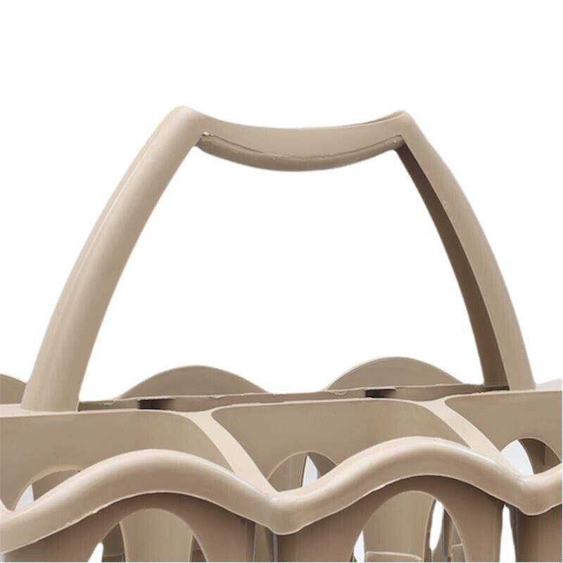 SET PORTA BOTTIGLIE IN PLASTICA + 6 BOTTIGLIE IN VETRO DA 1 LT