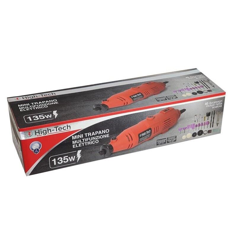 SET MINI TRAPANO MULTIUSO ELETTRICO DA 135 W CON 40 ACCESSORI  - HIGH-TECH