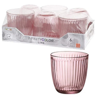 BORMIOLI LINE BICCHIERE ACQUA 6 PEZZI ROSA