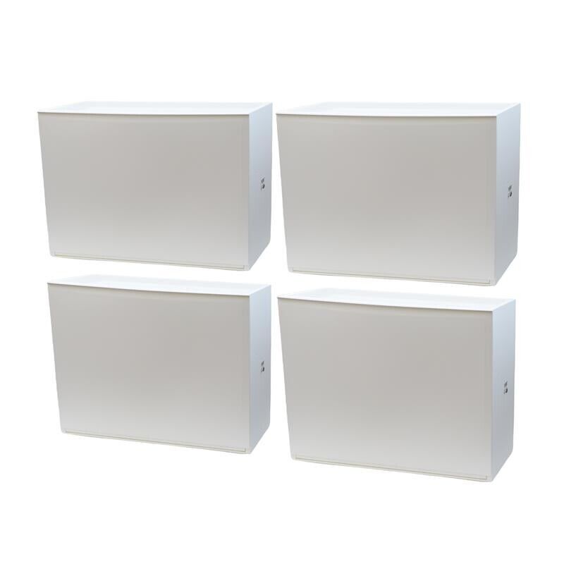 SET 4 SCARPIERE IN PROPILENE 51 X 17 X H39 CM COMPONIBILI IMPILABILI BIANCHE