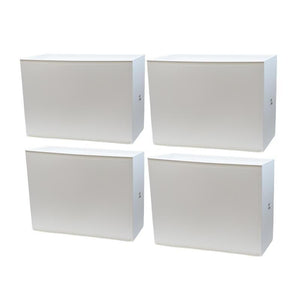 SET 4 SCARPIERE IN PROPILENE 51 X 17 X H39 CM COMPONIBILI IMPILABILI BIANCHE