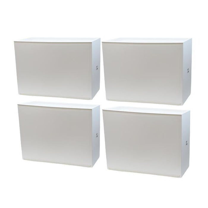 SET 4 SCARPIERE IN PROPILENE 51 X 17 X H39 CM COMPONIBILI IMPILABILI BIANCHE