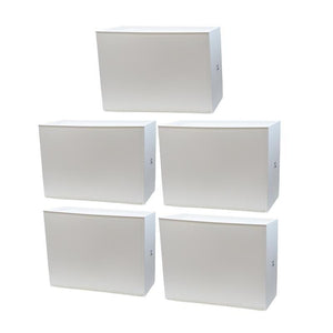 SET 5 SCARPIERE IN PROPILENE 51 X 17 X H39 CM COMPONIBILI IMPILABILI BIANCHE