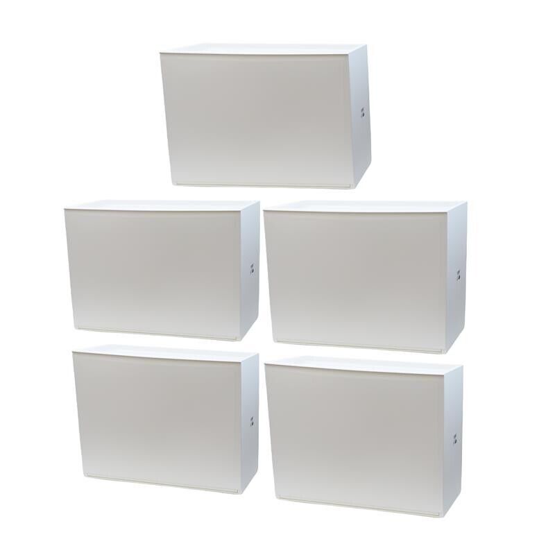 SET 5 SCARPIERE IN PROPILENE 51 X 17 X H39 CM COMPONIBILI IMPILABILI BIANCHE