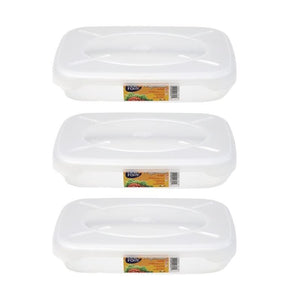 SET 3 CONTENITORI ERMETICI FRIGOBELLA RETTANGOLARI 1.15 LITRI