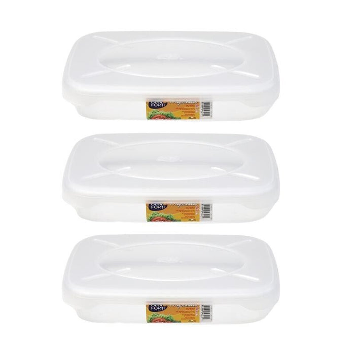 SET 3 CONTENITORI ERMETICI FRIGOBELLA RETTANGOLARI 1.15 LITRI