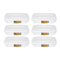 SET 6 CONTENITORI ERMETICI FRIGOBELLA RETTANGOLARI 1.15 LITRI