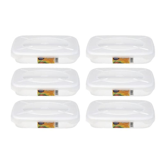 SET 6 CONTENITORI ERMETICI FRIGOBELLA RETTANGOLARI 1.15 LITRI