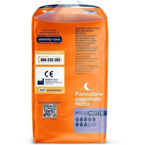 SET 6 SERENITY PANNOLONI SAGOMATI MAXI NOTTE 15 PEZZI