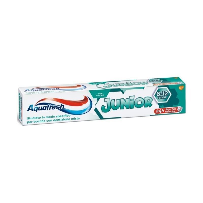 SET 12 PZ AQUAFRESH DENTIFRICIO JUNIOR PER BAMBINI 6-12 ANNI 12 X 75 ML