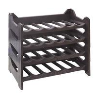 CANTINETTA PORTABOTTIGLIE IN PLASTICA MODULARE 24 BOTTIGLIE MARRONE