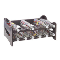 CANTINETTA PORTABOTTIGLIE IN PLASTICA MODULARE 12 BOTTIGLIE MARRONE