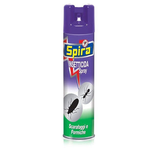 SPIRA INSETTICIDA SPRAY SCARAFAGGI FORMICHE EFFICACE PER INTERNI 2 X 400 ML