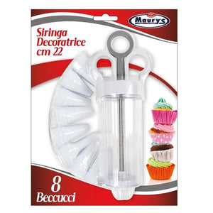 MAURY'S SIRINGA DECORATRICE CON 8 BECCUCCI 22 CM