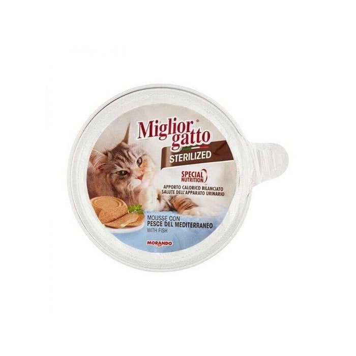 MIGLIOR GATTO STERILIZED 85 GR VASCHETTA DI MOUSSE AL PESCE MEDITERRANEO