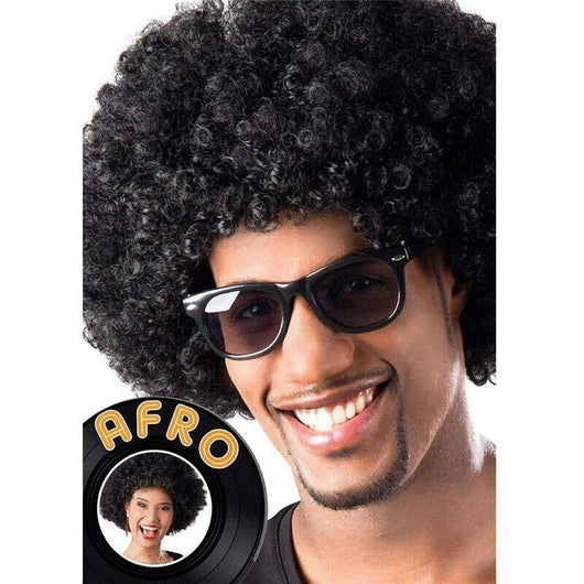 PARRUCCA CARNEVALE AFRO NERA UNISEX TAGLIA UNICA