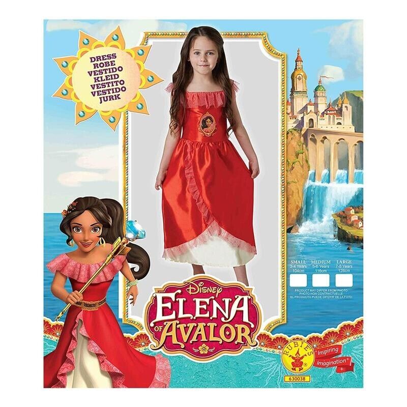 COSTUME CARNEVALE DISNEY ELENA DI ALVALOR CLASSIC BAMBINA 5 - 6 ANNI 116 CM