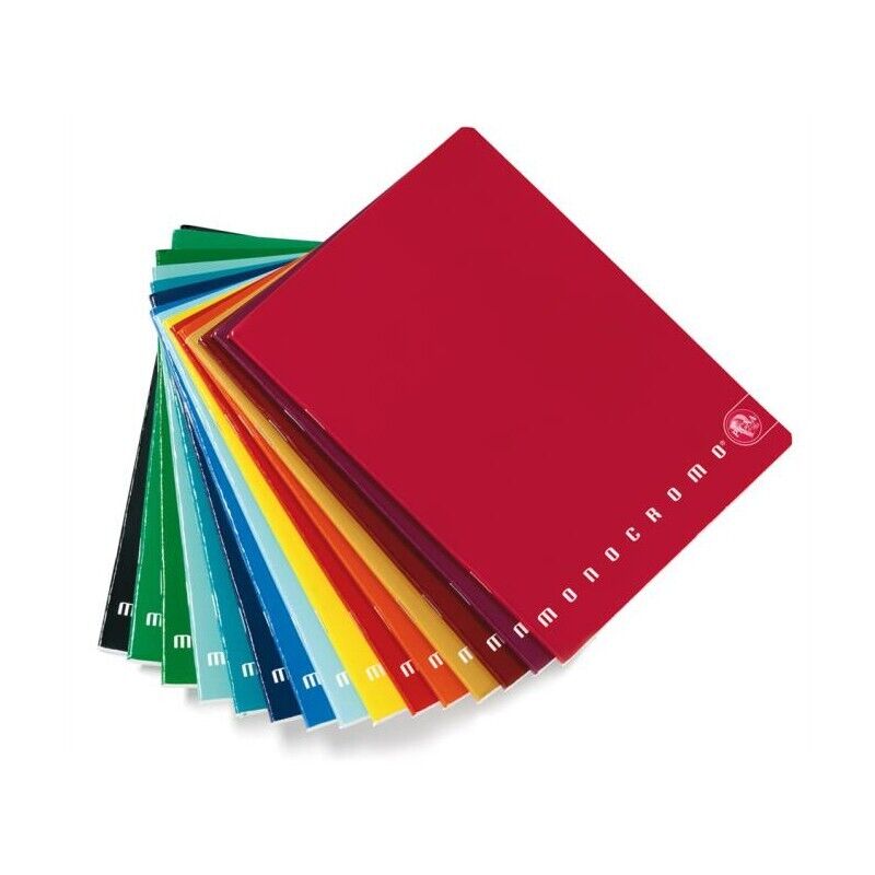 SET 10 QUADERNI PIGNA MONOCROMO IN FORMATO A5 QUADRETTI 4MM