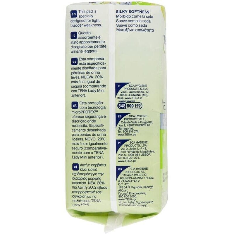 TENA LADY DISCREET MINI LIGHT IN CONFEZIONE DA 20 PEZZI