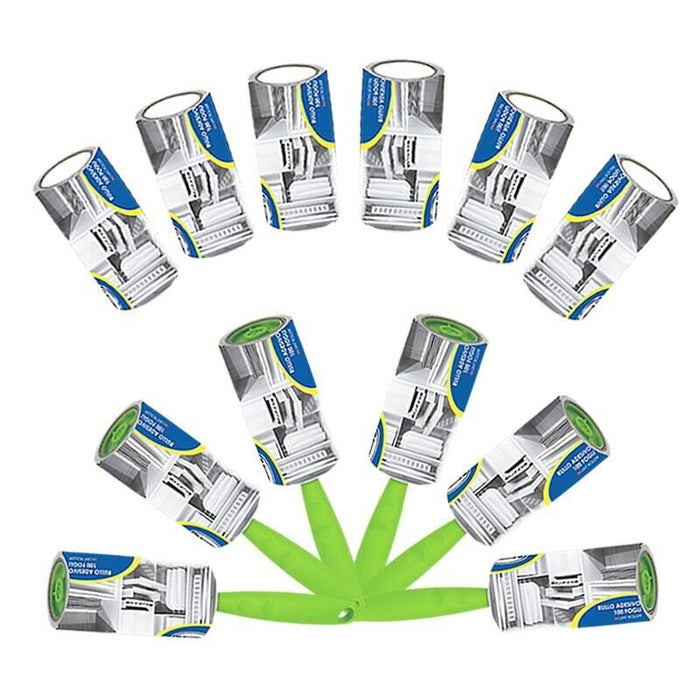 MAURY'S 6 SPAZZOLE LEVAPELUCCHI + 12 ROLLER DA 100 FOGLI